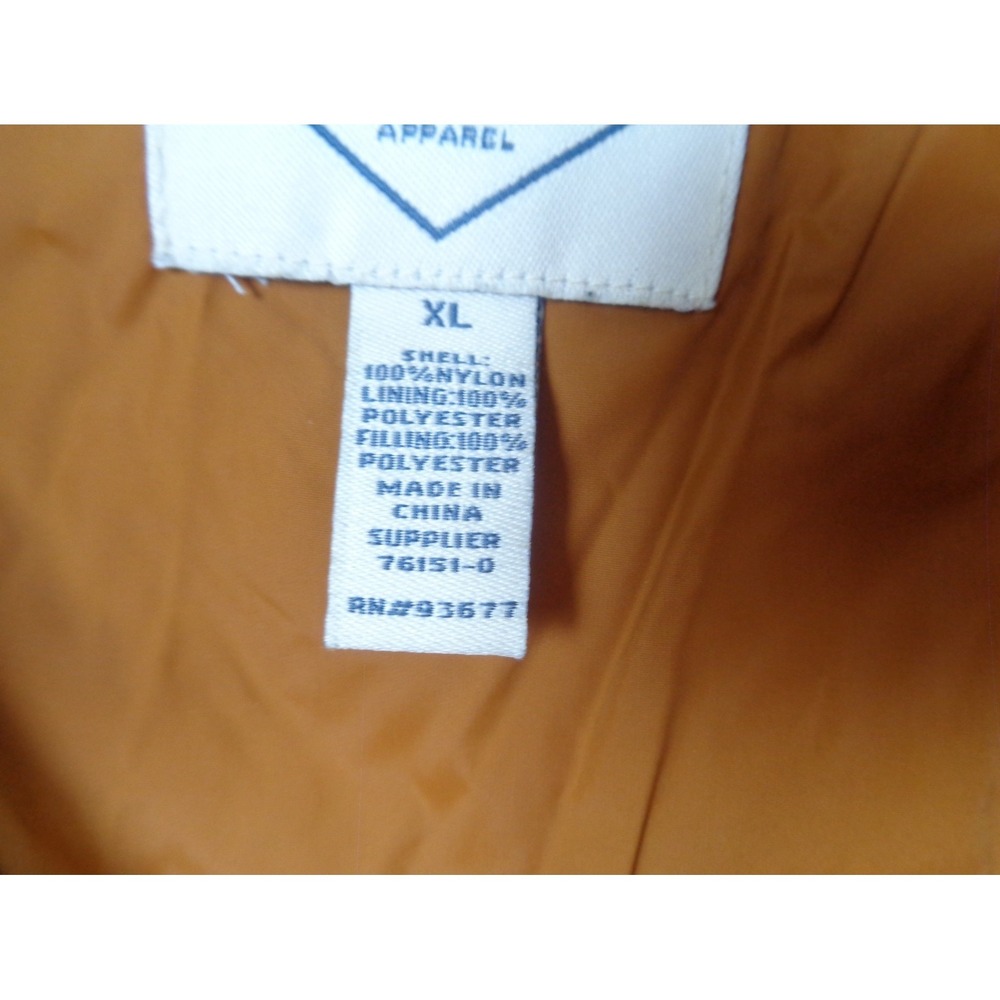 St.‎ John's Bay Quilted Jacket Womens XL Orange Snap Front Long Sleeve New - Picture 4 of 5